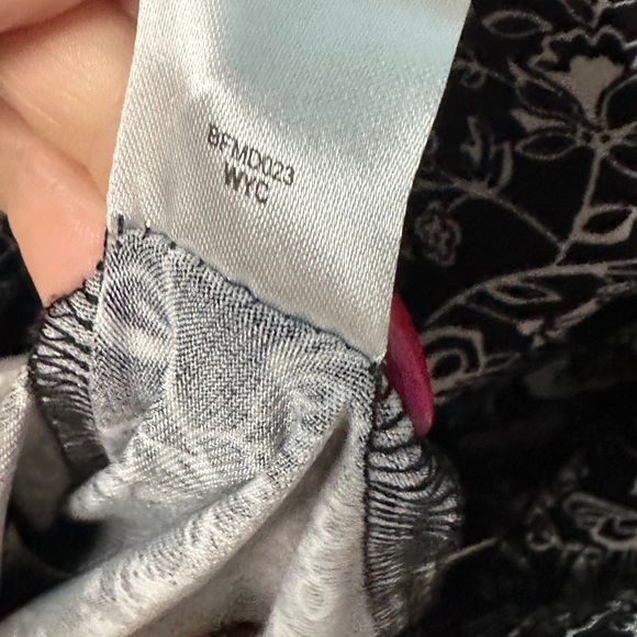 Harlow & Rose Floral Paisley Black & White Collared Flowy Maxi Dress Teacher - Picture 5 of 17